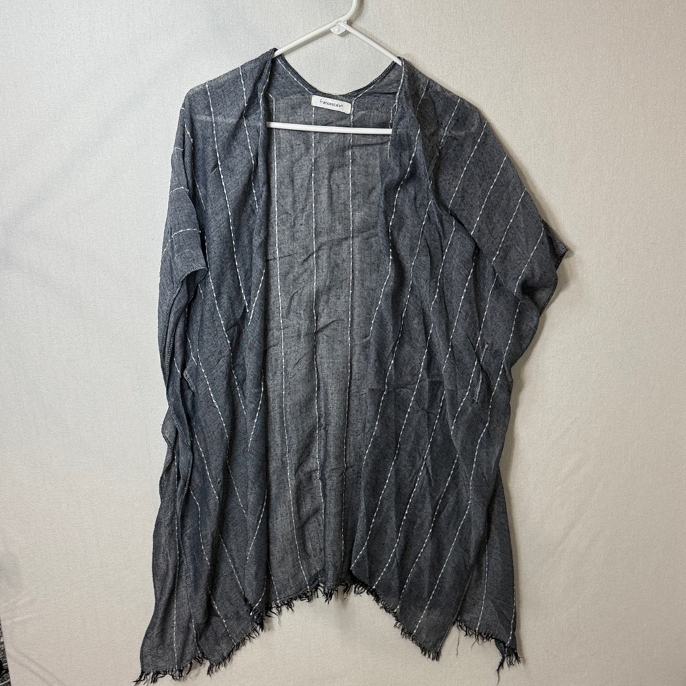 Francesca's Collections Charcoal Open Cardigan